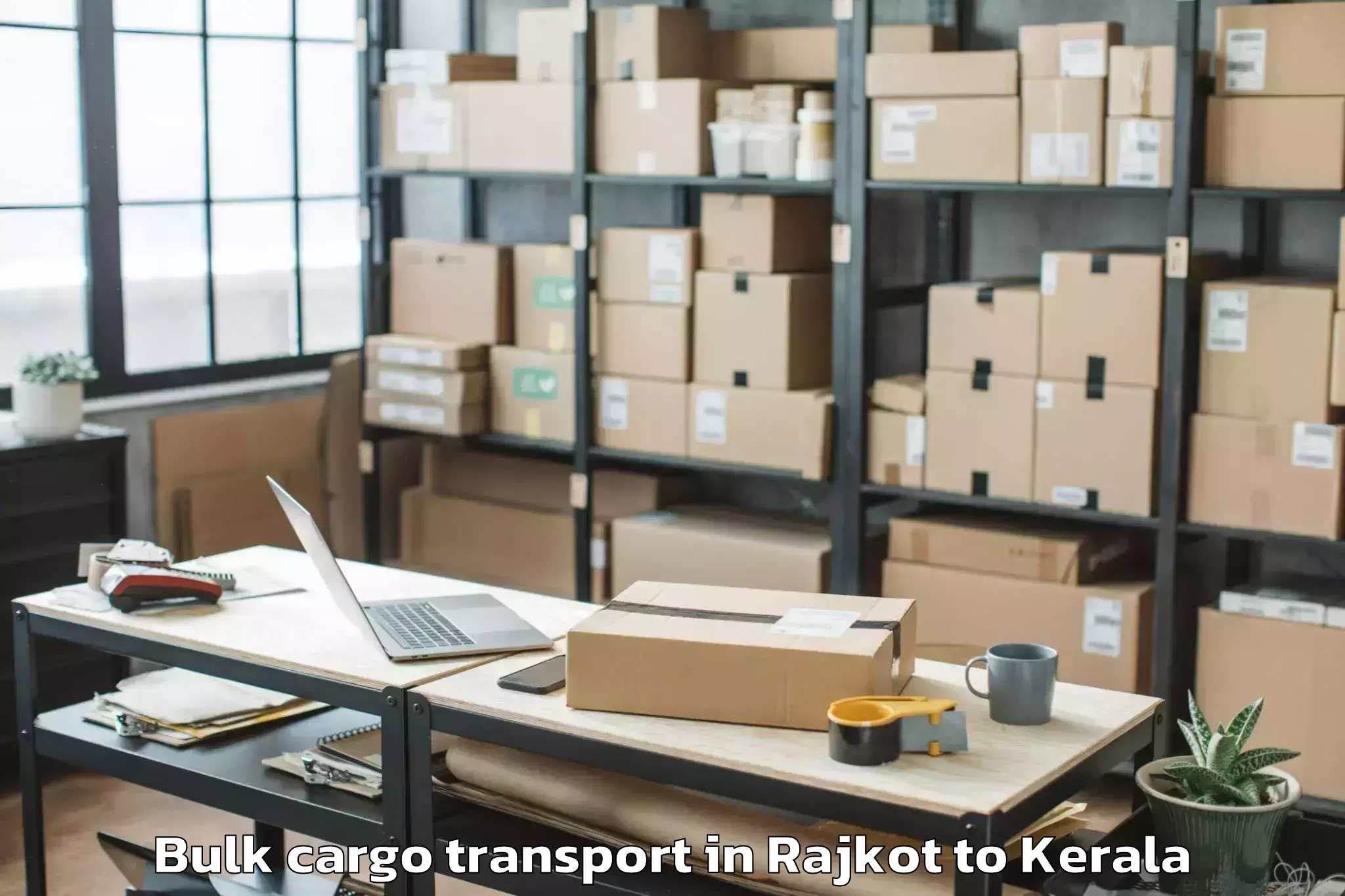 Easy Rajkot to Calicut University Malappuram Bulk Cargo Transport Booking